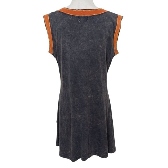 Rising International Embroidered Dress Womens Size Small Black Artsy Boho Hippie - Picture 7 of 10